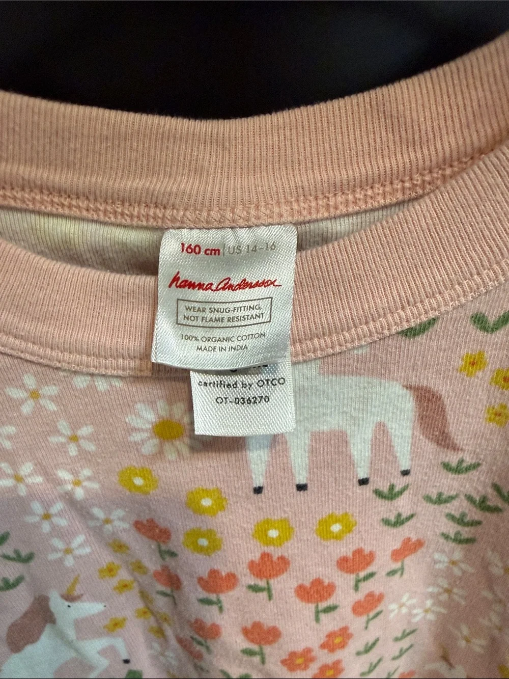 Hanna Andersson Pink Floral & Animal Print Pajama Set